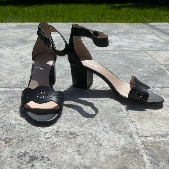 kate spade Shoes - Kate Spade New York Willow Black Leather Heels